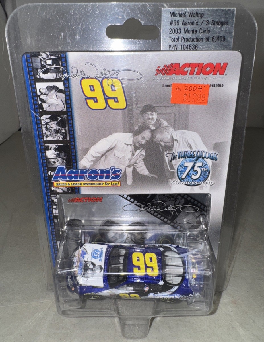 Michael Waltrip 3 Stooges Action 2003 Monte Carlo Rare Aaron's