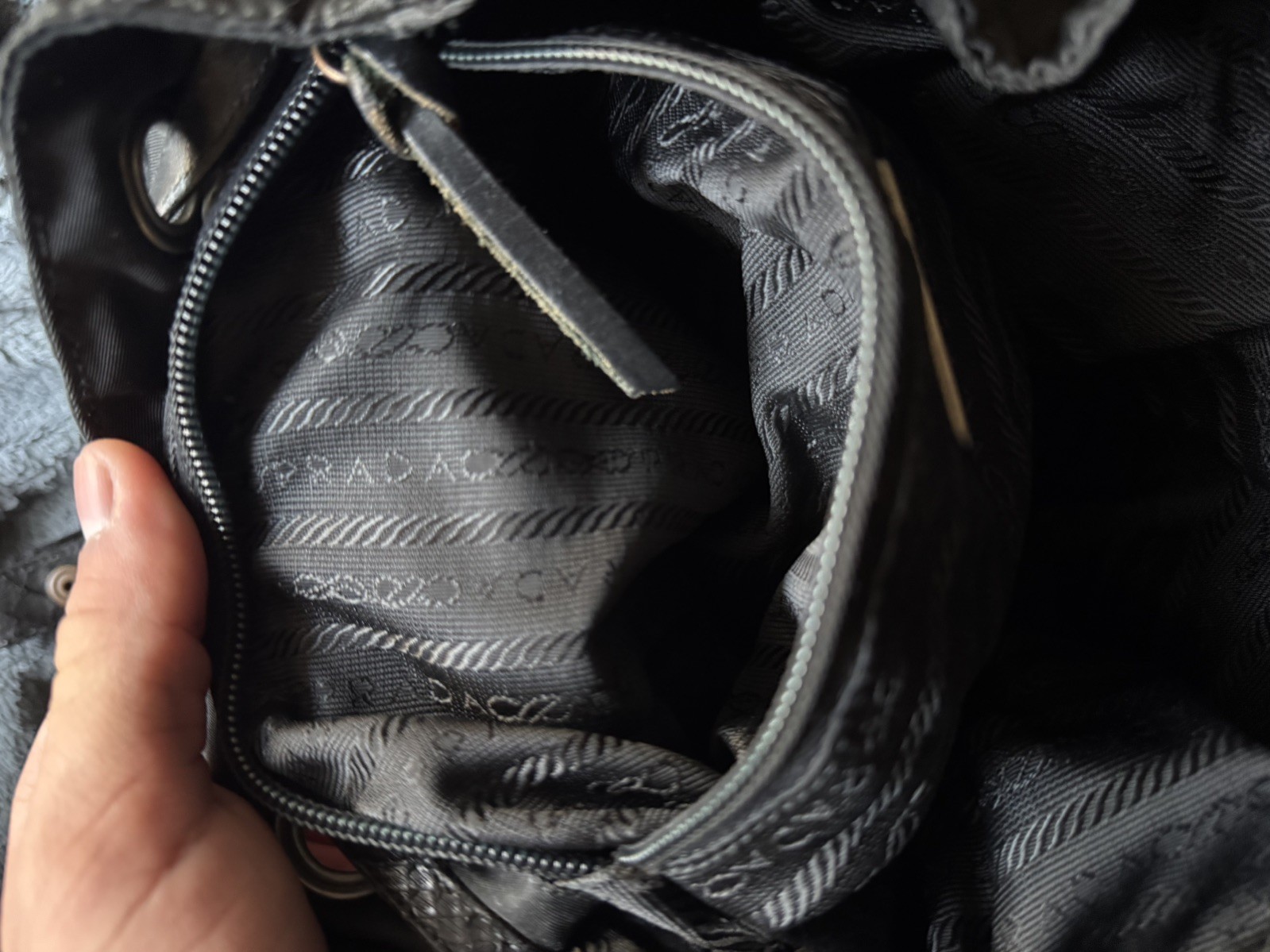 PRADA Backpack PYTHON BAG BLACK SNAKESKIN LEATHER… - image 7