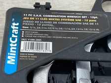 MintCraft 11 Piece Combination Wrench Set Drop Forged Chrome Vanadium Steel 12pt