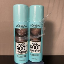 L  OR AL Paris Magic Root Cover Up Gray Concealer Spray Medium Brown 2oz Lot of 2