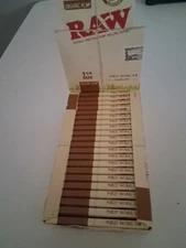 😎 21 X RAW 1 1/4 ( 1.25 ) ORGANIC HEMP ROLLING PAPERS 🔥 1 FULL BOX 24 BOOKLETS