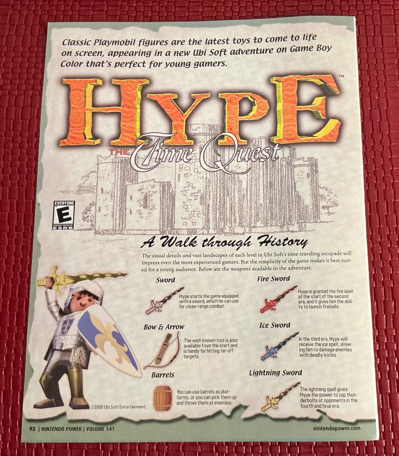 Playmobil Hype Nintendo Print Ad Poster Art 8”x 10.5” Vintage Vtg Rare Colorful