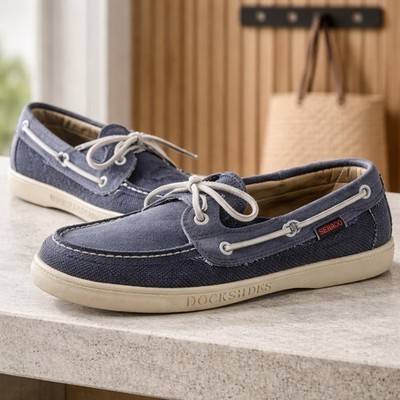 Sebago Docksides Women's 7.5 Purple And White Leather 