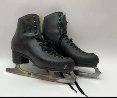 Vintage Risport Figure Skates 26.5 MK Club 2000 Sheffield Steel Made In Italy