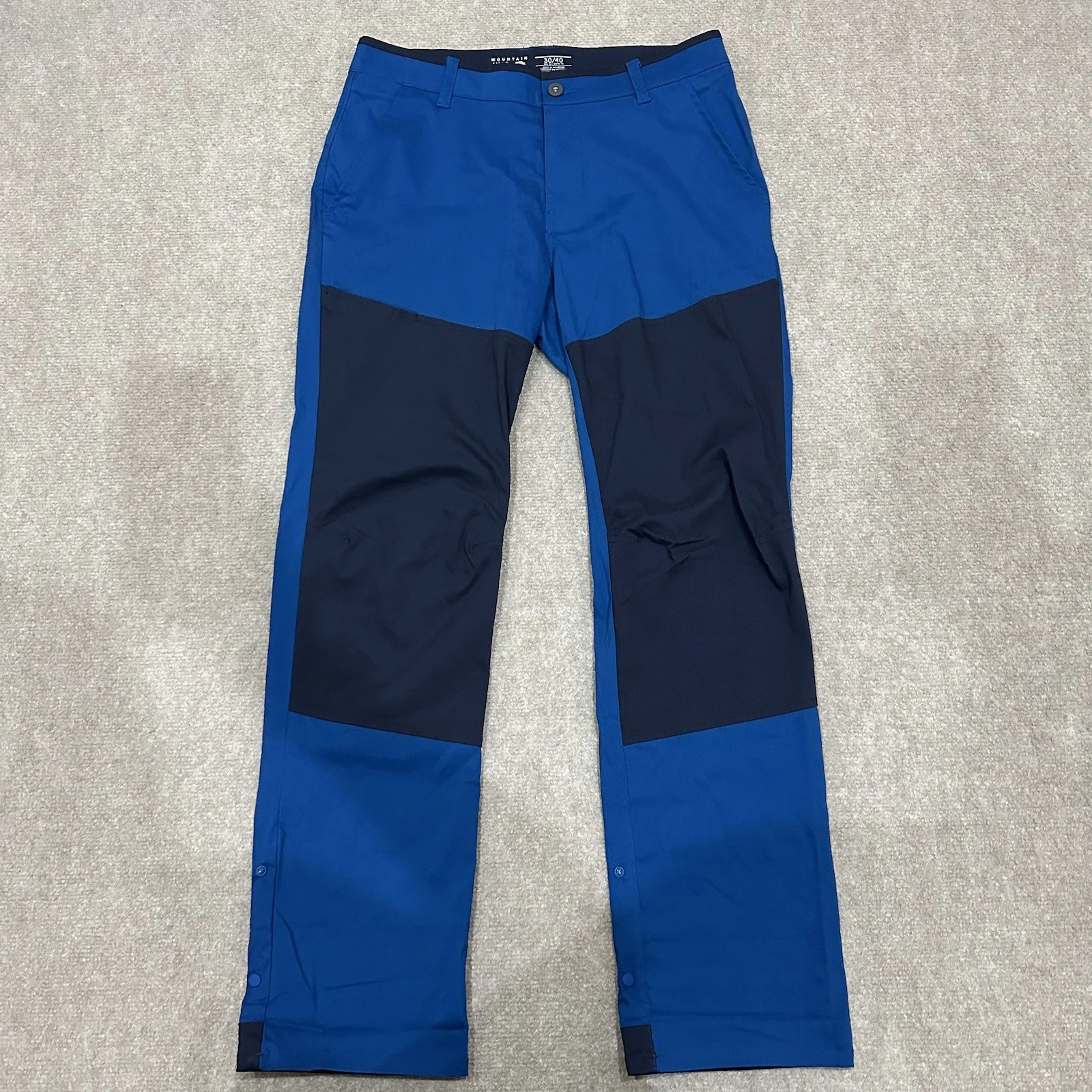 Mountain Hardwear AP Pant Men's 30x29 Blue Outdoor Hiking Cotton Blend Roll Cuff
