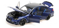Minichamps 1:18 BMW M3 MATT BLUE METALLIC 2024 WITH OPENINGS Diecast Model