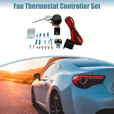 Electric Radiator Fan Thermostat Controller Kit 12V For Car Truck J9S6