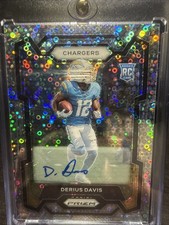 2023 Panini Prizm - Rookies Derius Davis #351 No Huddle Prizm Autographs 