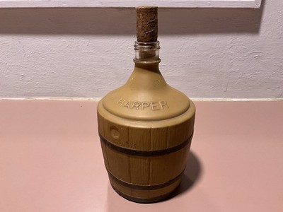 I W Harper 86 Proof Kentucky Bourbon Whiskey Barrel Decanter Missing Top