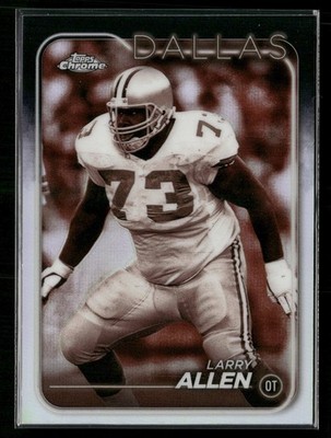 2024 Topps Chrome Larry Allen #58 Sepia Refractor Dallas Cowboys HOF