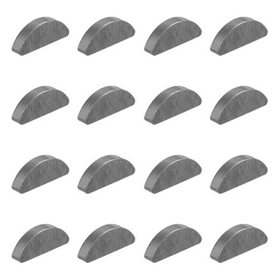 16 Pcs Woodruff Key, 16x3x6mm Woodruff Semicircle Key