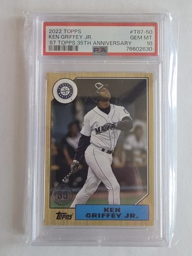 Topps 2022 Series 1 Ken Griffey Jr T87-50 1987 35th Mariners PSA 10 Seattle Mari