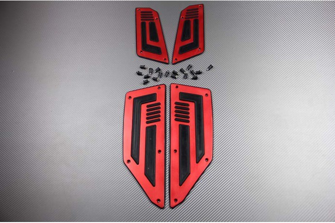 Cale-Pieds Alu Rouge Avant Arrière pour Scooter YAMAHA TMAX 530 de 2012 à 2014