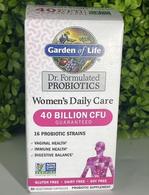 Garden of Life Women's Probiotics 40 Billion. Daily Care 30 Caps  Exp 10/2026 