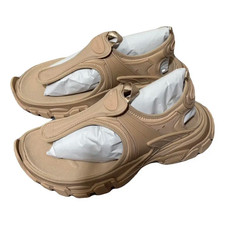 Balenciaga Thong Track Sandal Beige UK 7 EU 40 US 9 Sporty Logo Slides