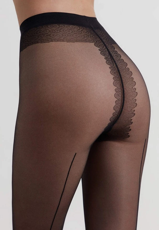 Meia-calça feminina Conte Line 20 Den - Fantasia com costura de imitação (20С-45СП) - Imagem 4 de 4