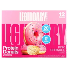 Protein Donuts, Pink Sprinkle, 12 Packs, 2.2 oz (62 g) Each