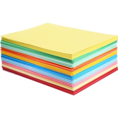 Buntes A4 Papier 100 Blatt Bastelpapier Origami 10 Farben 70 g/m²