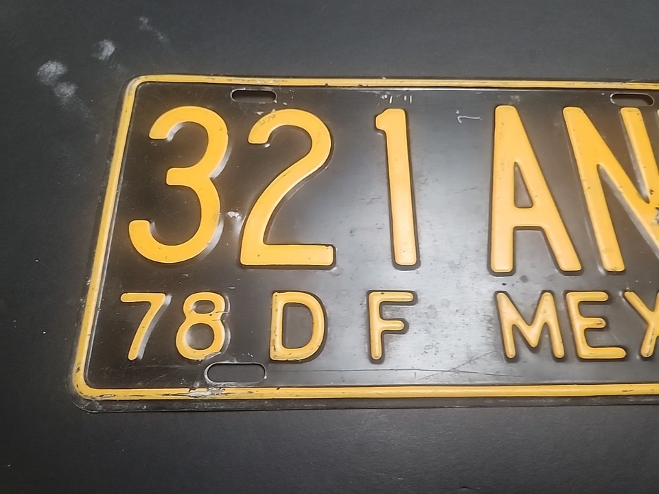 1978-79 Destrito Federal Mexico Metal Vintage License Plate * Standard ...