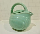 Vintage Red Wing Pottery Light Green ART DECO Individual Miniature Teapot
