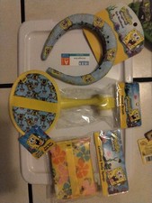Limited Edition 4 SpongeBob Spa Headband/ Facial Scrubber/Pouf/Sponge