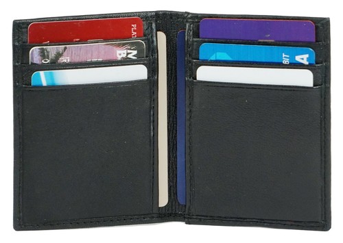 Schmal Unisex Kreditkartenetui Geldbörse RFID Signal Blockierung Dünn Doppelfaltung Organizer - Bild 2 von 11
