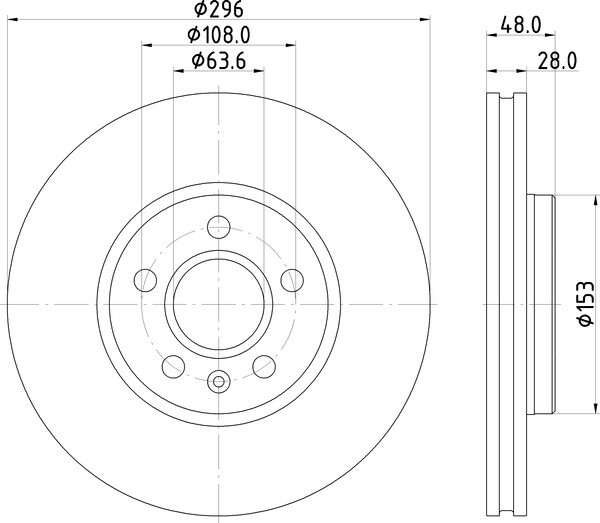 2x Mintex Discs Front fits Volvo V90 D4 S90 T6 AWD D5 T8 Plug-in Hybrid T5