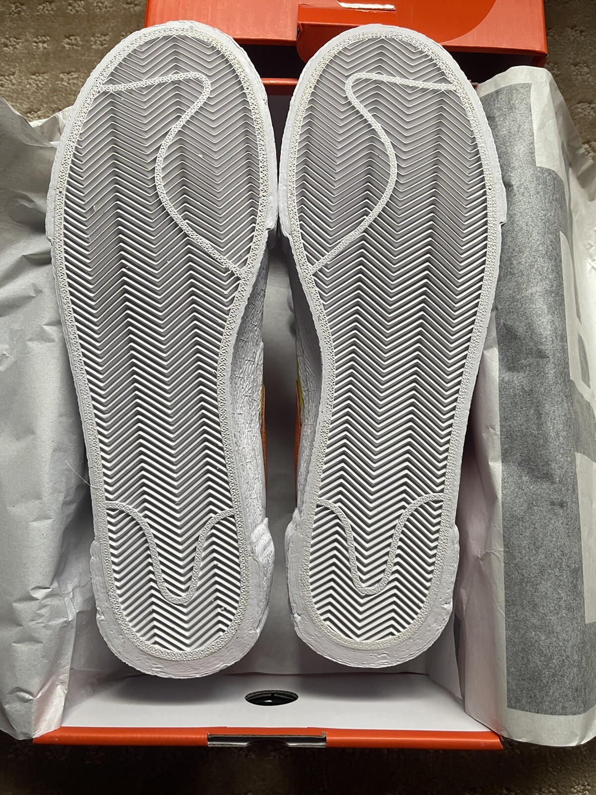 SACAI X NIKE Nike x Sacai Blazer Low Magma Orange Uomo 10.5 US Causal Athletic Sneakers Basse