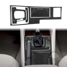 5Pcs For VW Passat B7 12-19 Carbon Fiber Water Cup Holder Gear Shift Panel Cover