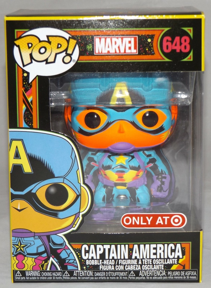 Funko POP! Marvel Black Light Captain America 648 (Target