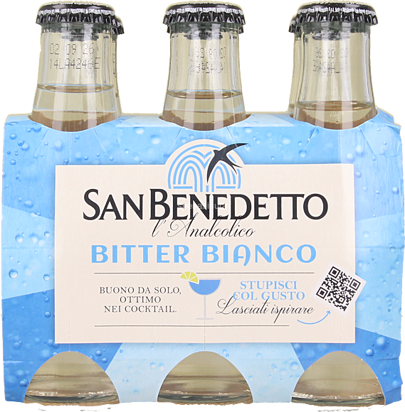 36 Confezioni da 6x10cl di bitter bianco analcolico san benedetto(216 Bottiglie)