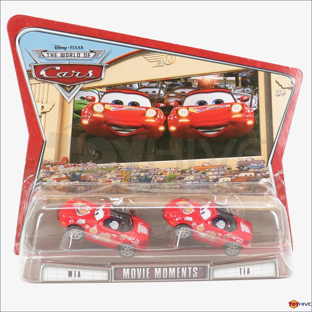 Disney Pixar Cars Mia and Tia Red Miata Twins World of Cars Movie
