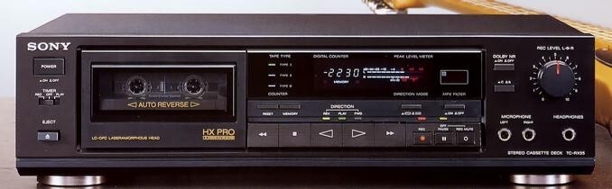 Sony TC-RX55 Stereo Cassette Deck – HX PRO feature - With Remote  