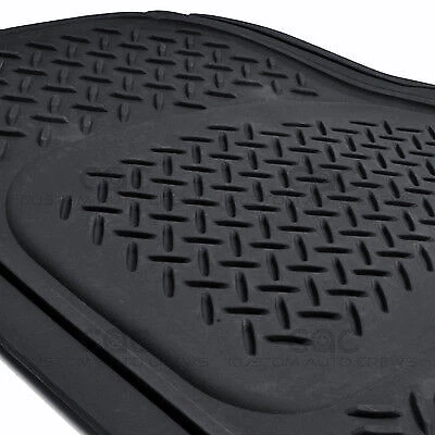 4pc Full Set All Weather Heavy Duty Rubber Black SUV Floor Mats Trunk Liner - Image 4 of 4