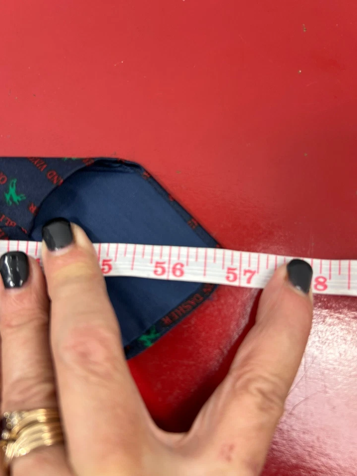 Винтажный мужской галстук галстук галерея оригиналы синий зеленый красный олень праздник Рождество - Изображение 4 из 4