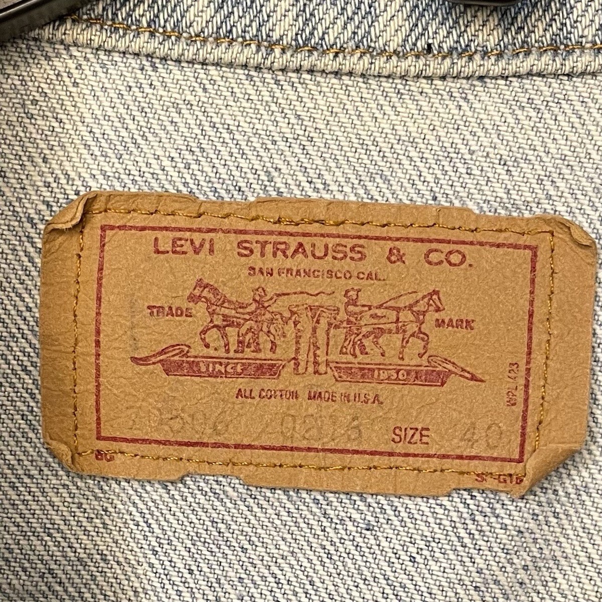 Vintage Levi's Denim Jean Jacket Size 40 WPL 423 Made In USA Vintage Levi's Denim Jean Jacket Size 40 WPL 423 Made In USA
