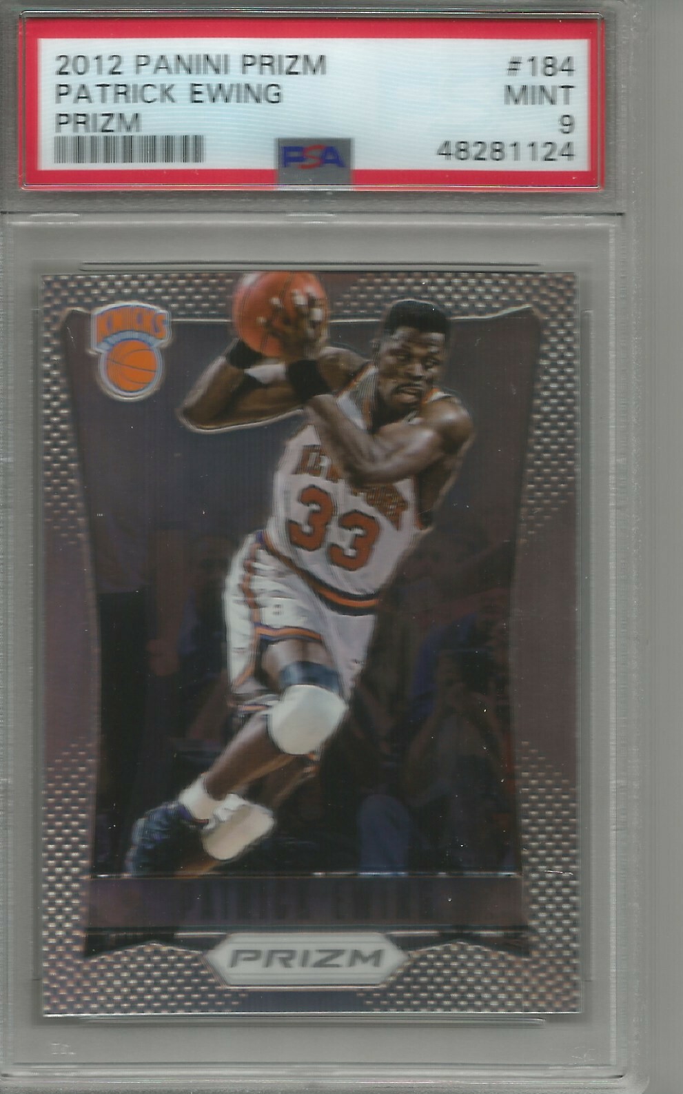 Patrick Ewing 12/13 Panini Prizm Silver Prizm #184 PSA 9