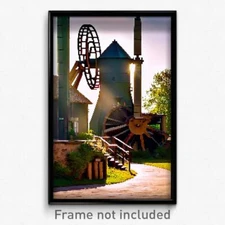 Pixel Art Poster - Oval Mill (8 Bit Psychedelic Trippy Weird Video Game Print)