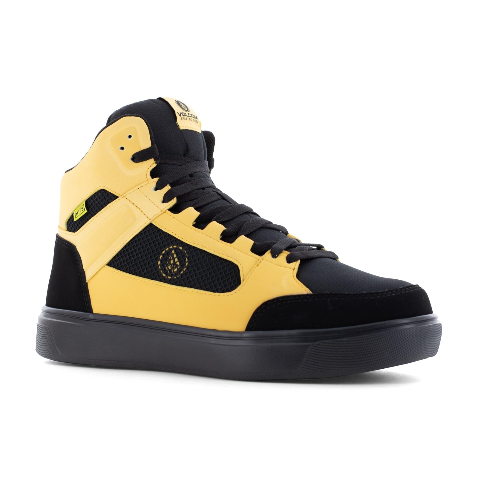 Volcom Evolve Men's Safety Toe High Top with Metars Black and Yellow 10 Wide