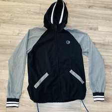 Billabong Jacket Mens Large Black Grey Hooded Stretch Full Zip Platinum X
