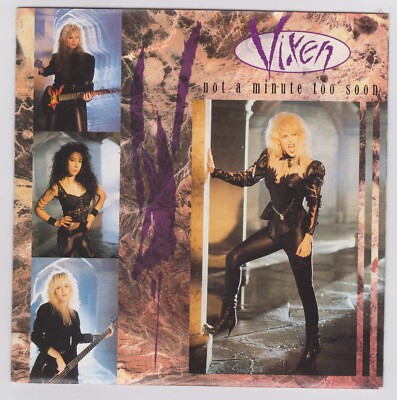 Vixen Not A Minute Too Soon 7'' PS Paper Label