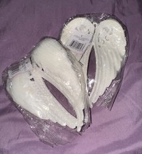 ANGEL WINGS Christmas House Tree ORNAMENTS Holiday Tree Decor SET OF 2