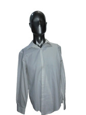 Vintage Van Heusen Men's Size 16 Long Sleeve Button Up Slim Fit White Shirt