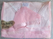 VTG NOS Montgomery Wards Pink Baby Girl Doll Hooded Infant Bunting FREE US SHIP