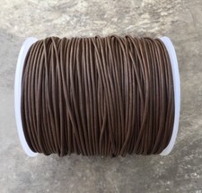 1mm 1.5mm 2mm natural dye brown leather round cord 13