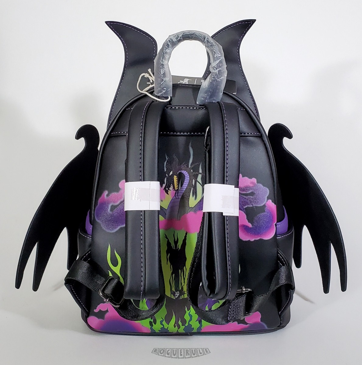 disney maleficent mini backpack - eight3five x loungefly exclusive – Sleeping Beauty Aurora reaches out to a spinning wheel as Maleficent looks on 🚦Loungefly Maleficent Figural With Wings