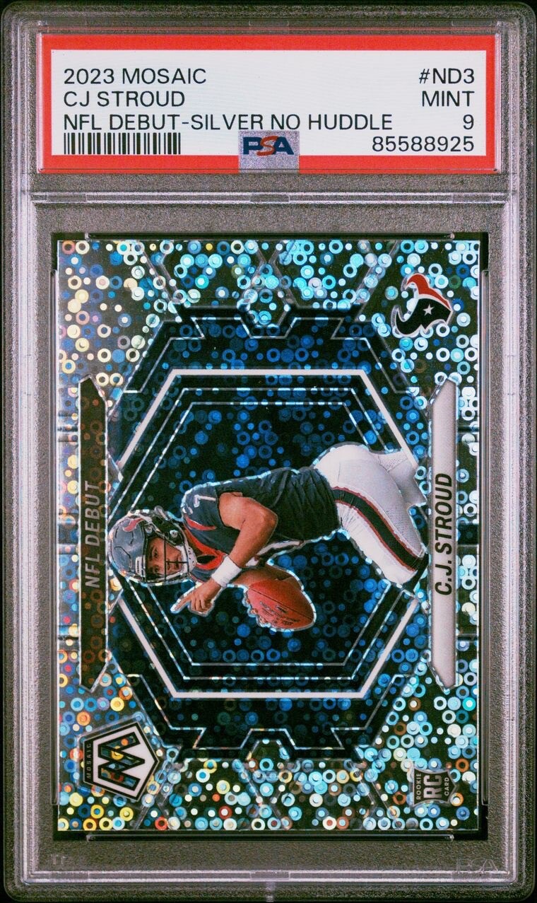 2023 Mosaic CJ Stroud NFL Debut Silver No Huddle - PSA 9