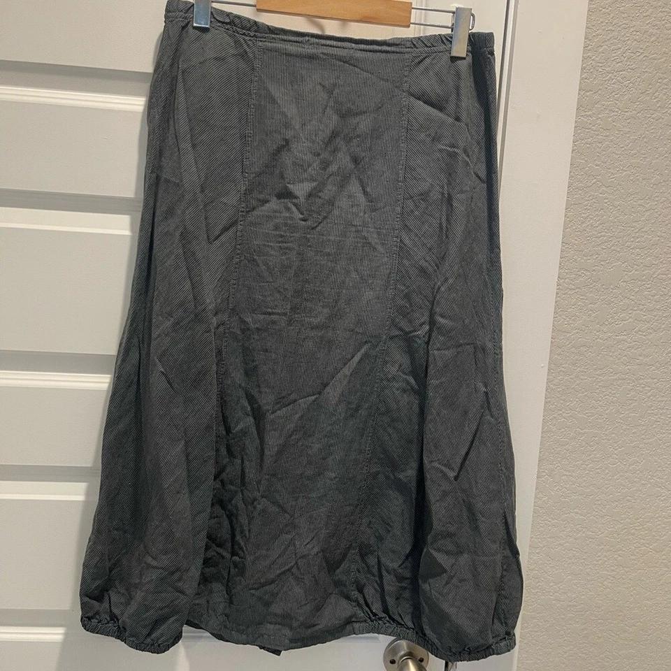 XCVI linen cotton blend flare midi skirt M - Image 3 of 4