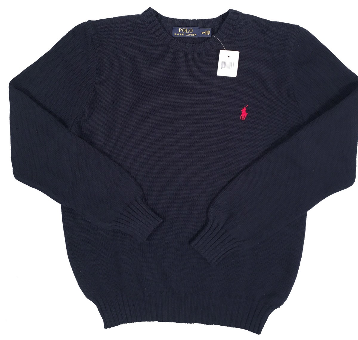 navy crewneck sweater