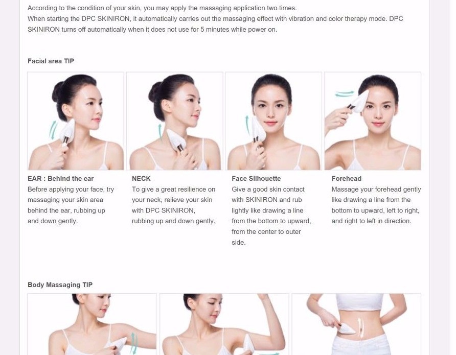 dpc] Derma Pure Clinic SKIN IRON / Ion Massager For Face & Body